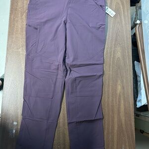 Duluth Trading Co Purple Utility Flexpedition Pull on slim leg pants